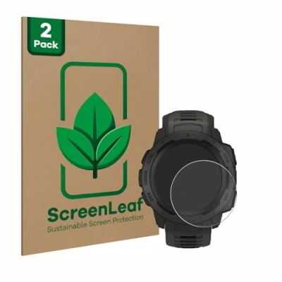 Afbeelding van ScreenLeaf Screenprotector voor Garmin Instinct / Tactical Edition Duurzame schermbescherming Folie Beschermfolie transparant (2 Stuks)