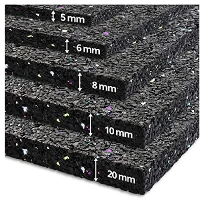 Afbeelding van Rubberen Anti vibratiemat geluid en schokabsorberend geschikt voor wasmachines, drogers, luidsprekers etc. 60 X 1 cm 2.88 kg zwart