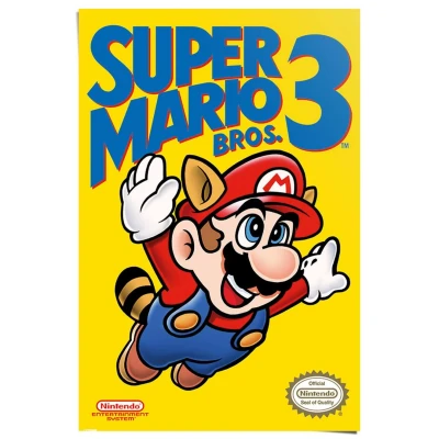 Afbeelding van Reinders! Poster Super Mario Bros 3 NES cover