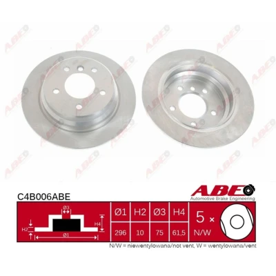 Afbeelding van ABE Remschijven C4B006ABE