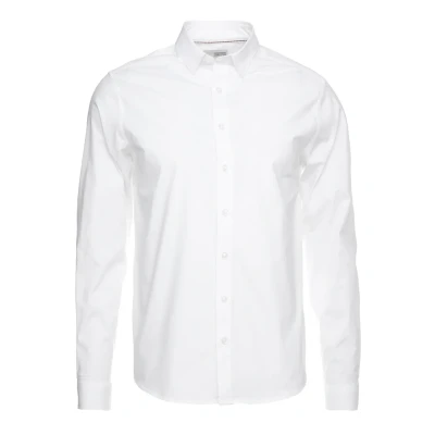 Afbeelding van Solid Sdtyler LS 21103247 Zakelijk overhemd, Heren, Maat: Large, White
