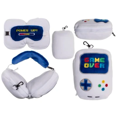 Afbeelding van Pluche Reiskussen Met Slaapmasker, Game Over
