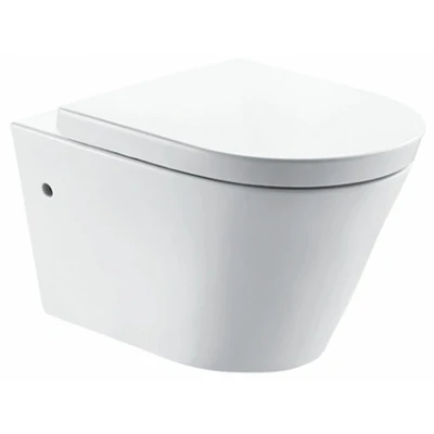 Afbeelding van Xellanz Flow wandcloset rimless met nano coating toiletzitting softclose en quick release glans wit