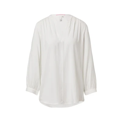 Afbeelding van QS MIT Raffung AN DER Schulter Blouse, Dames, Maat: 32, Ecru