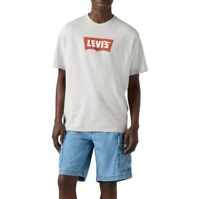 Afbeelding van Levi&#039;s Vintage Graphic TEE Tshirt print, Heren, Maat: XL, Bw logo light heather grey