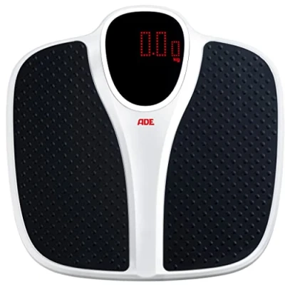 Afbeelding van ADE digitale weegschaal M316600 tot 200 kg, extra breed, personenweegschaal breed antislip weegoppervlak, voor senioren met groot Red Dot Matrix display, 1,5 kg