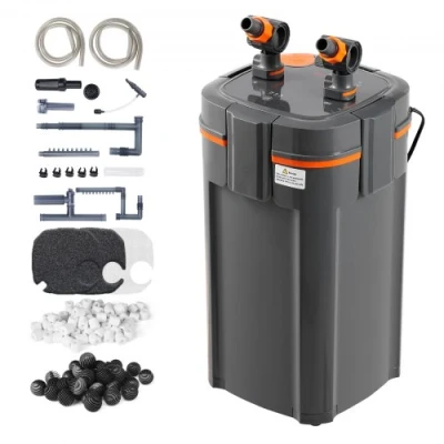 Afbeelding van VEVOR 1000 L/H aquariumfilter, 3 traps filter, 284 l, ultrastil intern filter met UV bescherming, dompelvermogensfilter meerdere functies voor aquaria, 11 W