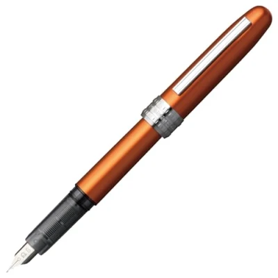 Afbeelding van PLATINUM Plaisir PGB 1000#25 vulpen/veerdiktes: F fijn/kleur: Nova oranje/handgemaakt/met geschenkdoos/vulpen