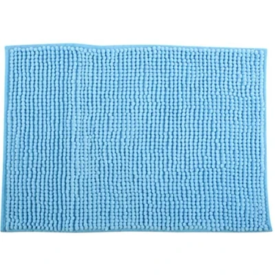 Afbeelding van MSV Badkamerkleed/badmat voor op de vloer lichtblauw 60 x 90 cm Microvezel Badmatjes