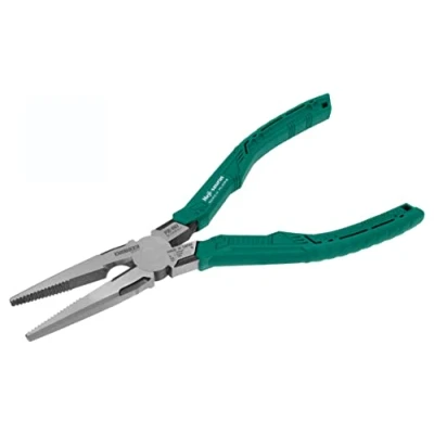 Afbeelding van Schroefverwijdering/extractor grijptang lange neusstijl, met unieke antislipkaken voor het snel extraheren van beschadigde/vastzittende schroeven. ENGINEER PZ 60 Neji Saurus, zilver, Φ2 5,5 mm