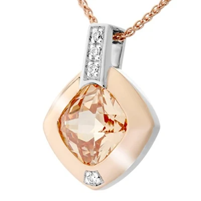 Afbeelding van Orphelia ZH 7113 CHAIN WITH PENDANT SILVER AND ROSEGOLD PLATED 925 zilver cubic zirkonia 45 cm