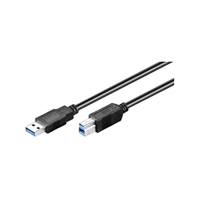 Afbeelding van USB A naar B kabel USB3.0 tot 0,9A / zwart 0,50 meter