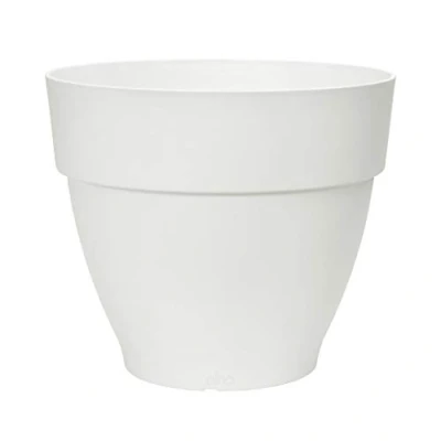 Afbeelding van Elho Vibia Campana Rond 25 Bloempot voor Buiten met Afwateringsgaten 100% Gerecycled Plastic Ø 24.5 x H 21.0 cm Wit