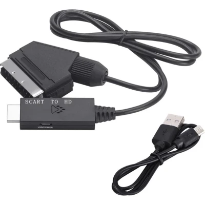 Afbeelding van Scart (m) naar HDMI converter kabel / zwart 1 meter