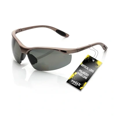 Afbeelding van voltX &#039;CONSTRUCTOR&#039; BIFOCALE VEILIGHEIDSLEESBRIL (GEPOLARISEERD/inclusief microvezel etui +2.0 Dioptrie) CE EN166F Gecertificeerde/Fiets of Sportbril inclusief veiligheidskoord + UV400 lens met anti mist coating
