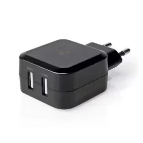 Afbeelding van USB A oplader Nedis 2 poorten (USB A, 24W, Zwart)