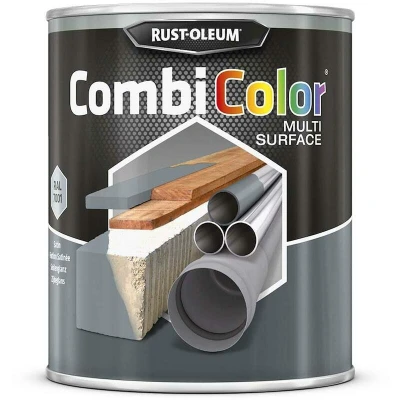 Afbeelding van rust oleum combicolor multi surface zijdeglans ral 7001 staalgrijs 750 ml