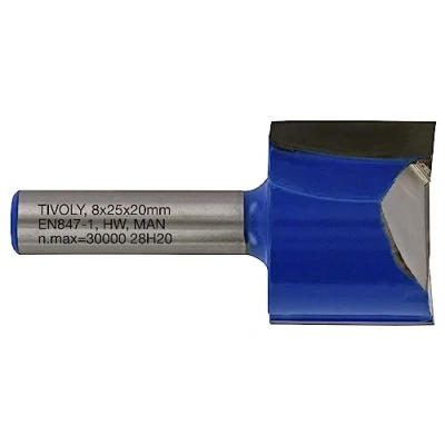 Afbeelding van Tivoly XT60642067847 Rechte bovenfrees 2 diamantgeslepen snijkanten Ø 25 mm