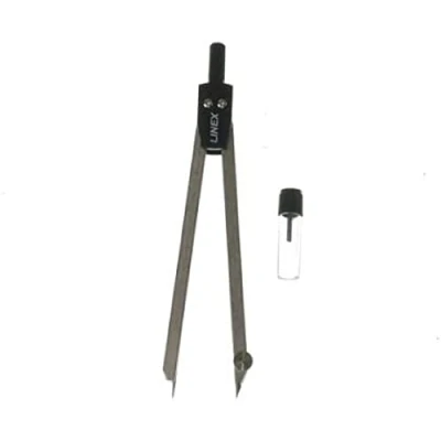 Afbeelding van Linex 162 schoolpasser, beenmaat 140 mm, reservevulling, van metaal, zilver