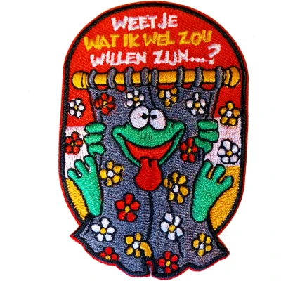 Afbeelding van Fjesta© Oeteldonk embleem Bloemetjesgordijn
