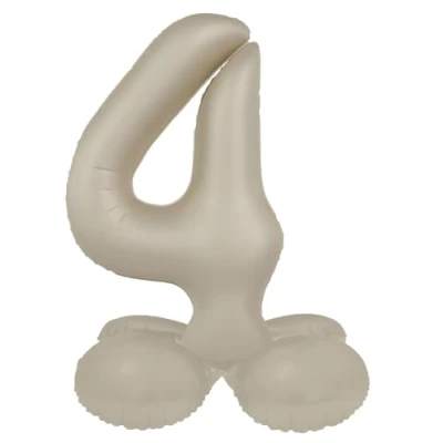 Afbeelding van Folat Staande folieballon Cijfer 4 Creamy Latte 72 cm