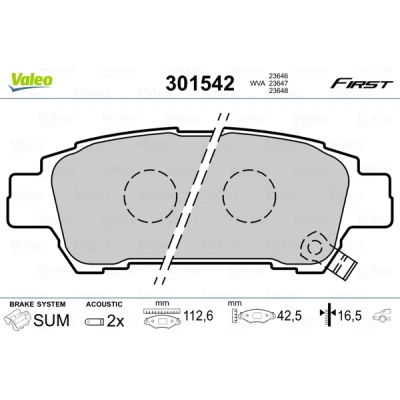 Afbeelding van Valeo Remblokset 301542