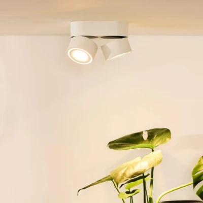 Afbeelding van Lucide YUMIKO Plafondspot Ø 7,8 cm LED Dimb. 2x8W Wit