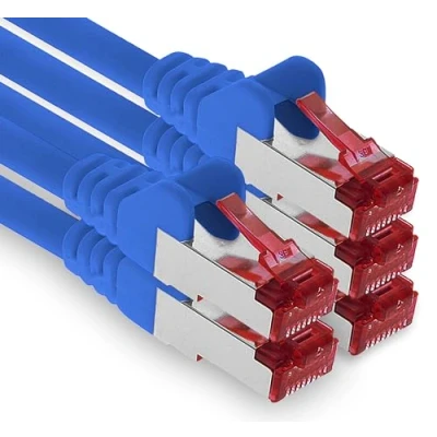 Afbeelding van Cat6 Kabel Ethernet Cable Gigabit LAN Netwerkkabel RJ45 Cat 6 5m blauw 5 stuks