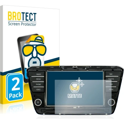 Afbeelding van BROTECT Screenprotector voor Skoda Columbus Superb 2017 Infotainment System 8&quot; Folie Beschermfolie matte (2 Stuks)
