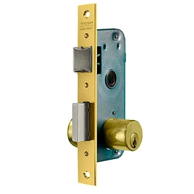 Afbeelding van Tesa Assa Abloy 200030HL insteekslot voor houten deuren, brons (messing), ingang, 30 mm, 2000