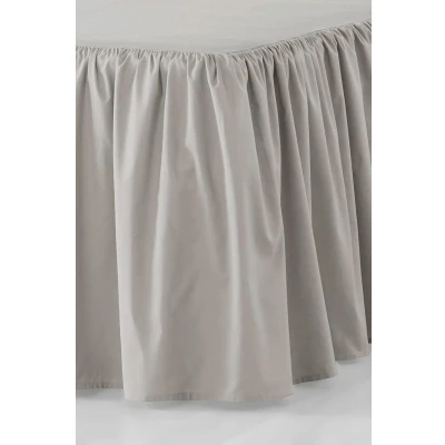 Afbeelding van Zack volant dekbedovertrek 60 cm biologische kwaliteit grijs 160 x 200 Corner Bed Skirt