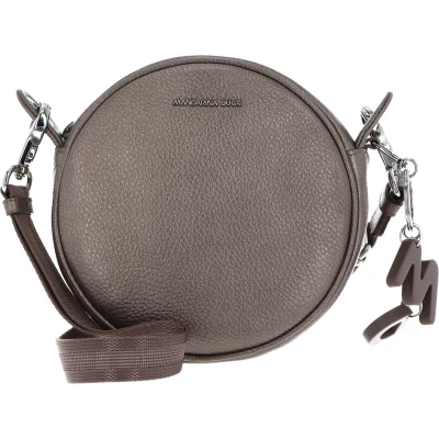 Afbeelding van MANDARINA DUCK Leren Schoudertas Mellow Lux Crossover Bag Light Gold Goudkleurig