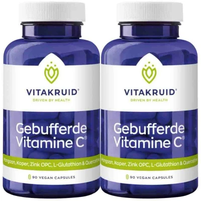 Afbeelding van 2x Vitakruid Gebufferde Vitamine C 90 vegacapsules