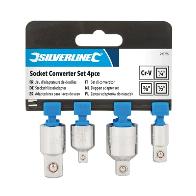 Afbeelding van Silverline 4 delige doppen adapter set