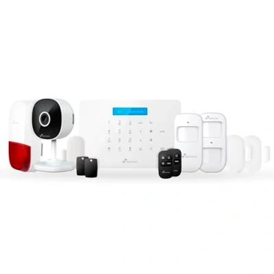 Afbeelding van Nivian Alarmsysteem voor thuis en bedrijf, zonder maandelijkse kosten, wifi/GSM alarmset, afstandsbediening via Tuya app, eenvoudige installatie kabel, tot 60 detectoren