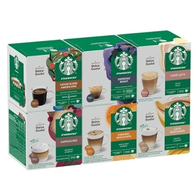 Afbeelding van STARBUCKS Mixed Cup Koffiecapsules Proefset by Nescafé Dolce Gusto 6 x 12 (72 Capsules) Amazon Exclusive