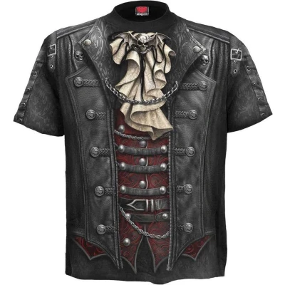 Afbeelding van Spiral Heren Tshirt S GOTH WRAP Zwart