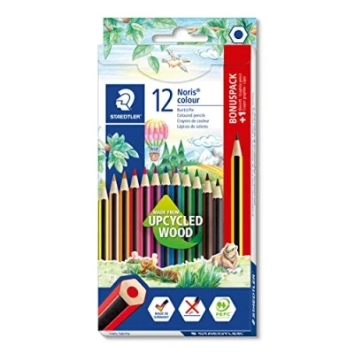 Afbeelding van STAEDTLER 185 SET9 Noris kleurpotloden Verschillende kleuren (Pack van 12 + 1 GRATIS Graphite HB)