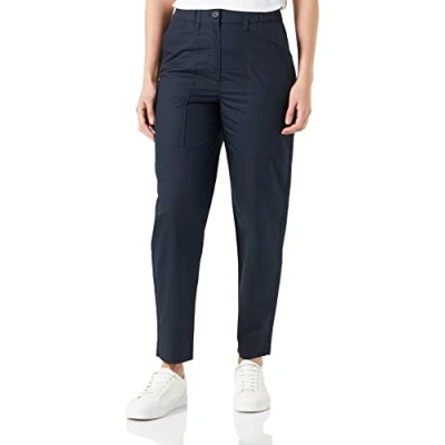 Afbeelding van Marc O&#039;Polo Pants Modern Jogger Cropped Length Broek, Dames, Maat: 38, Deep blue sea