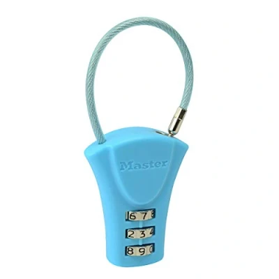 Afbeelding van Master Lock 4623EURDAST hangslot met combinatie en flexibele boog, willekeurig, 9,5 x 3,7 1,4 cm, 14 cm