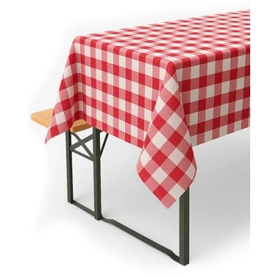 Afbeelding van texpot Landhaus tafelkleed 80 x cm rood wit geruit 100% katoen 20 mm boerenruit