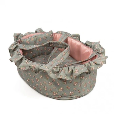 Afbeelding van MiniMommy draagmand deluxe grijs/roze 35 cm
