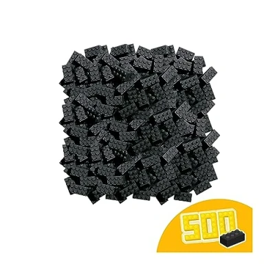 Afbeelding van Simba 104118935 Blox Zwarte &quot;8 Delig Bouwstenen&quot;, 500 Stuks