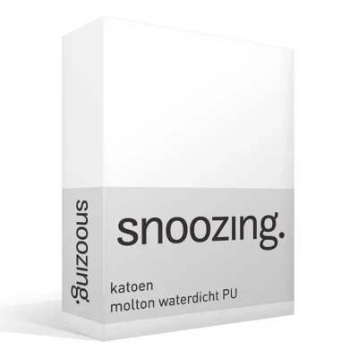 Afbeelding van Snoozing Molton Waterdicht PU Hoeslaken Tweepersoons 140x200 cm Wit