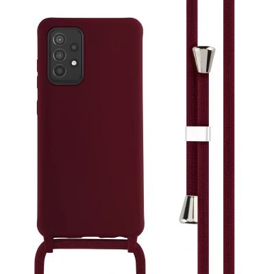 Afbeelding van Samsung Galaxy A52 (4G) Hoesje Siliconen en TPU (zacht) iMoshion Softcase/Koordhoesje/Backcover Donkerrood Telefoonhoesje