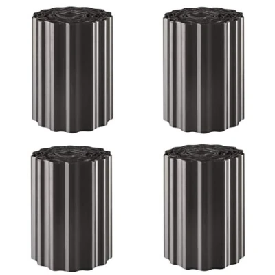 Afbeelding van EXCOLO Gazonrand, 36 m, grijs/antraciet, 25 cm hoog, tuinpalissade, perkomranding, palissaden, gazonrand