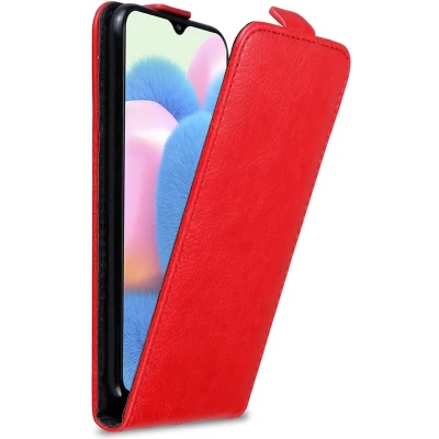 Afbeelding van Cadorabo hoes compatibel met Samsung Galaxy A50 4G / A50s A30s in APPEL ROOD Beschermende flip design magnetische sluiting