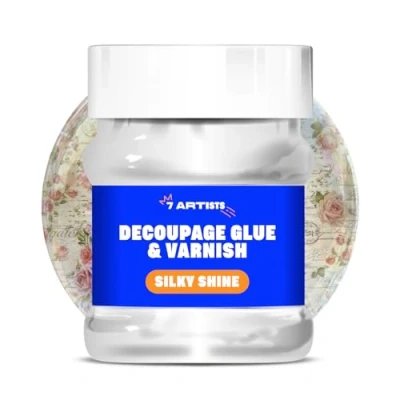 Afbeelding van 7 Artists Acryllijm voor Decoupage 230 ml Decoupagelijm Halfglanzend Lijm Servetten Transparante Artikelen Decoupageverf