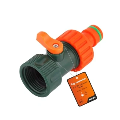 Afbeelding van MIVOS kraanaansluiting voor kraan met 3/4 inch (26,5 mm) buitendraad, kraanadapter regelventiel, snelkoppeling tuinslang
