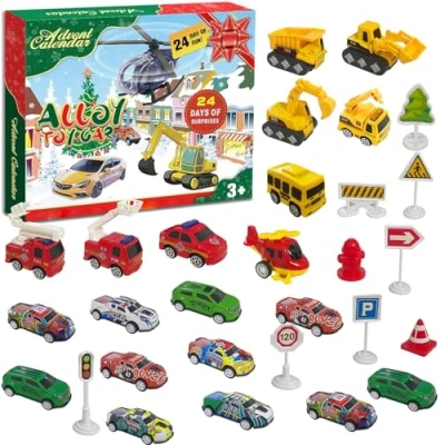 Afbeelding van ANNSMA 24 STKS Kerst Advent met Cars Speelgoed